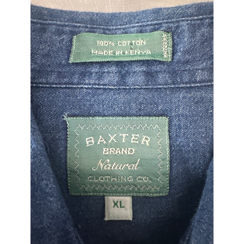 BAXTER Vintage Men's Heavy Denim Button Shirt Size XL - Picture 4 of 6